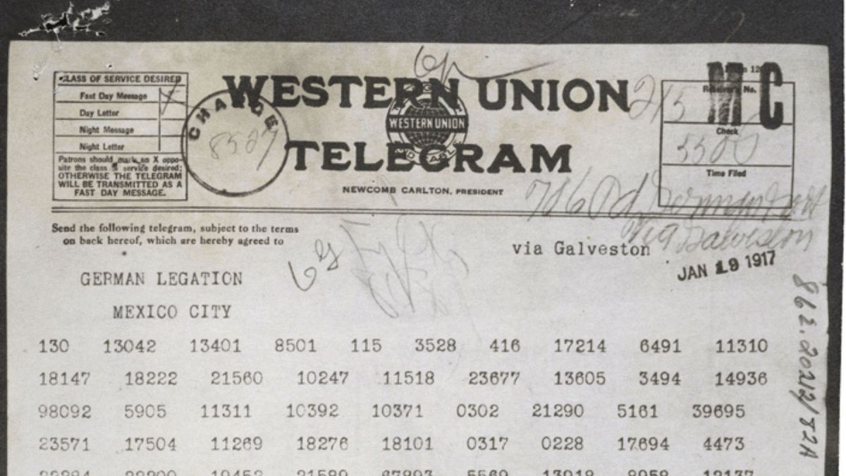 El telegrama de Zimmermann provocó la entrada de EEUU a la Gran Guerra