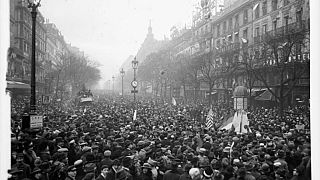 Le jour de l'armistice à Paris