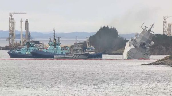 Ocho heridos por la colisión entre una fragata y un petrolero en Noruega Ocho heridos por la colisión entre una fragata y un petrolero en Noruega