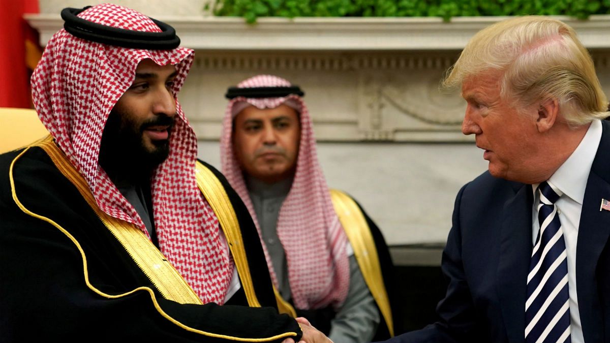 دونالد ترامپ، رئیس جمهوری امریکا و محمد بن سلمان، ولیعهد عربستان