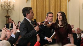 People are claiming video shared by Sarah Sanders of Jim Acosta was doctored — here's why