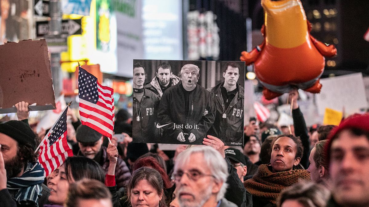 Manifestação em Nova Iorque contra Trump