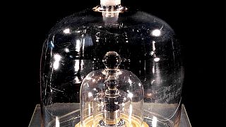 The International Prototype of the Kilogram is pictured in Paris, France