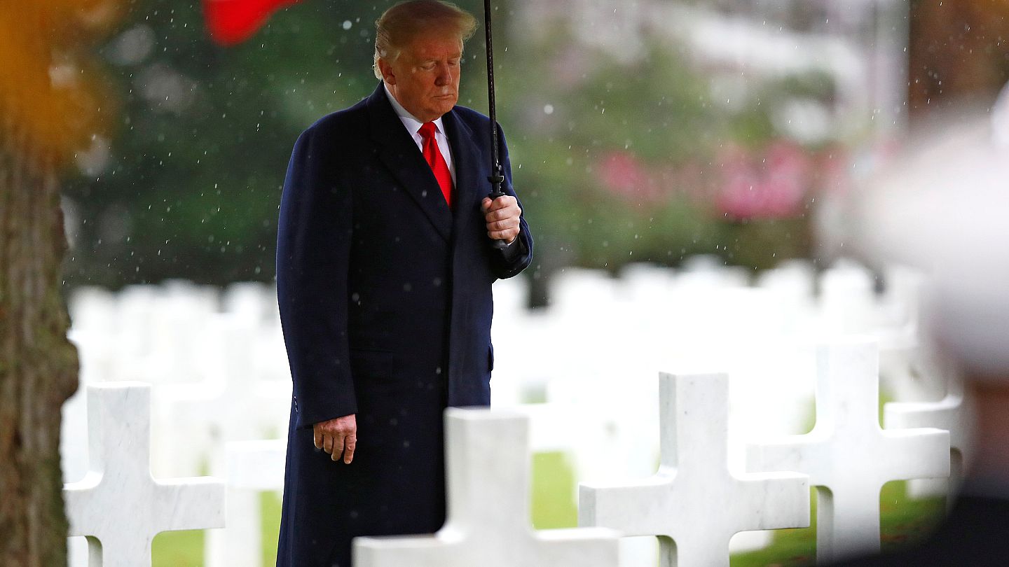 French Army seemingly trolls Trump for rain no-show | Euronews