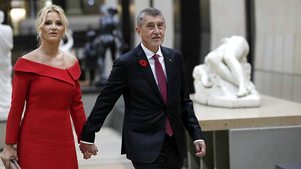 Tschechiens Ministerpräsident Andrej Babis mit seiner Frau. Tschechiens Ministerpräsident Andrej Babis mit seiner Frau.