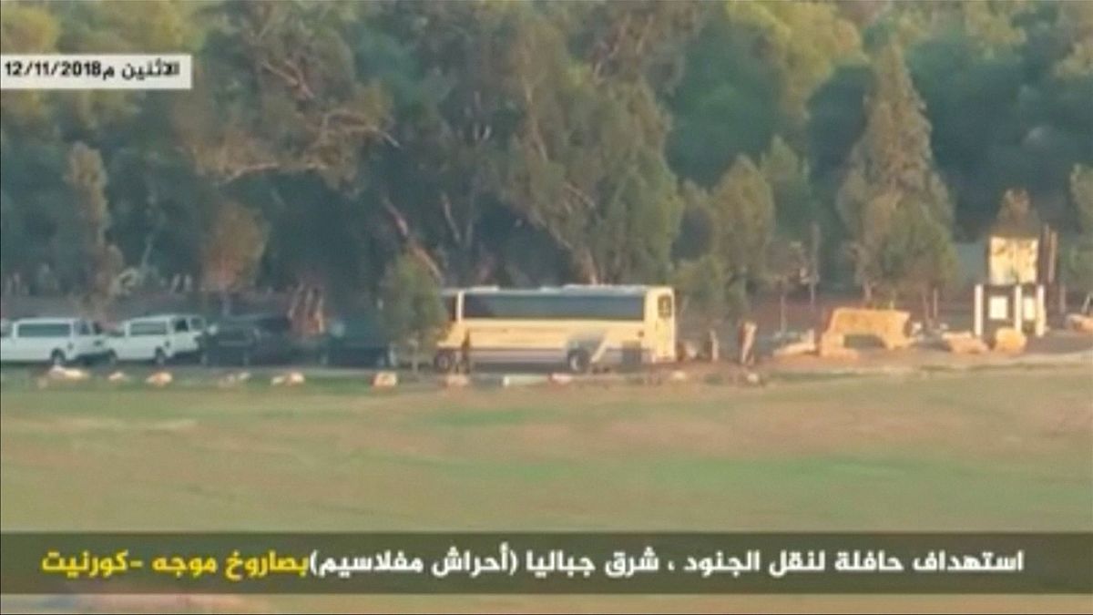 Video | Hamas'ın İsrail askerlerini taşıyan otobüsü vurduğu an