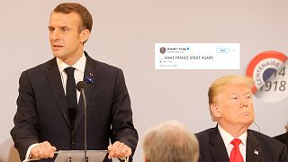Trump se burla de la popularidad de Macron y llama "nacionalistas" a los franceses