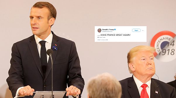 Trump se burla de la popularidad de Macron y llama "nacionalistas" a los franceses Trump se burla de la popularidad de Macron y llama "nacionalistas" a los franceses