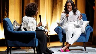 Michelle Obama, como una estrella de rock