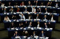 MEPs take part in a voting session at the European Parliament in Strasbourg