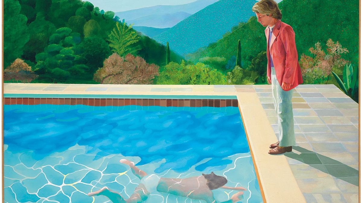 "Portrait of An Artist (Pool with Two Figures)" by David Hockney