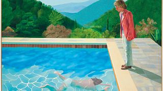 "Portrait of An Artist (Pool with Two Figures)" by David Hockney