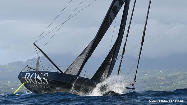 Arrivée d'Alex Thomson à Pointe-à-Pitre Arrivée d'Alex Thomson à Pointe-à-Pitre