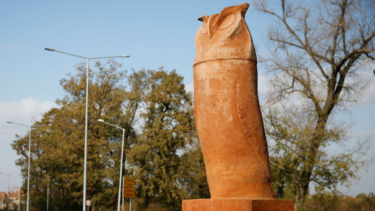 Watch: Phallic-shaped owl statue doesn't fly with Serbian town