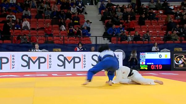 Dynamic display of judo on first day of The Hague Judo Grand Prix 2018 Dynamic display of judo on first day of The Hague Judo Grand Prix 2018