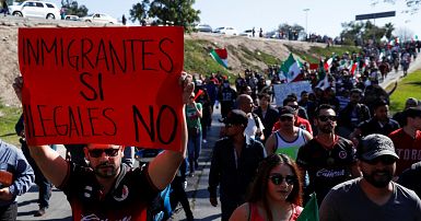 Protesta en Tijuana contra la caravana al grito de no a la invasi n