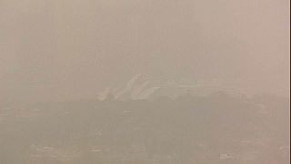 Ungesunder 500 km Sandsturm über Sydney