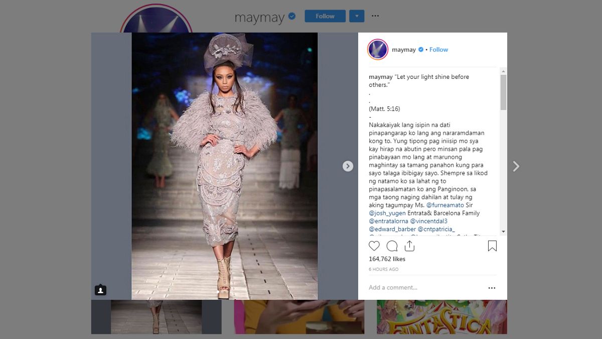 عارضة الأزياء الفليبينية مايماي - صورة من حسابها الشخصي على إنستاغرام