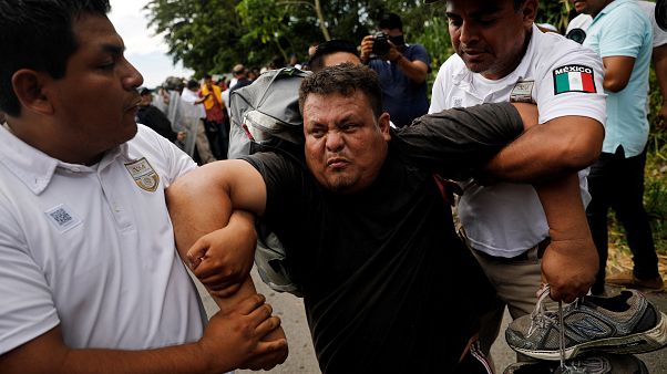 La desconfianza marca la llegada de la sexta caravana de migrantes centroamericanos a México La desconfianza marca la llegada de la sexta caravana de migrantes centroamericanos a México