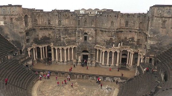 Römisches Theater in Bosra: Vergleichsweise geringe Kriegsschäden Römisches Theater in Bosra: Vergleichsweise geringe Kriegsschäden