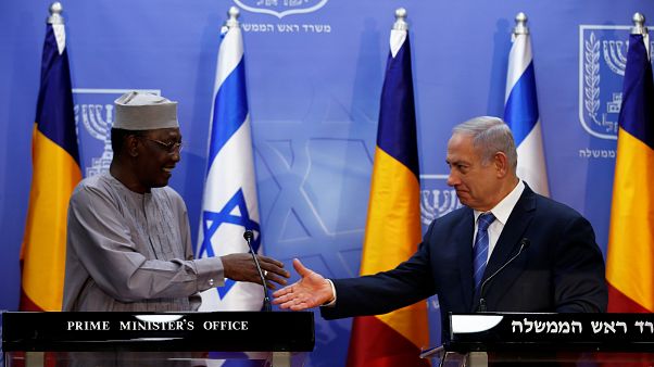 Benjamin Netanyahu et Idriss Déby Benjamin Netanyahu et Idriss Déby