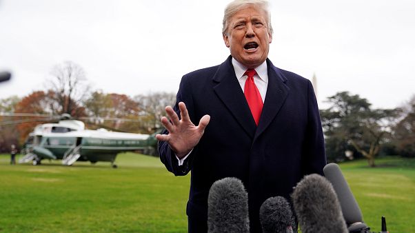 U.S. President Donald Trump talks to reporters on November 26, 2018. U.S. President Donald Trump talks to reporters on November 26, 2018.