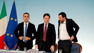 Luigi Di Maio, PM Giuseppe Conte and Interior Minister Matteo Salvini