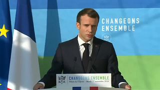 Macron klímaügyről és tüntetőkről is beszélt