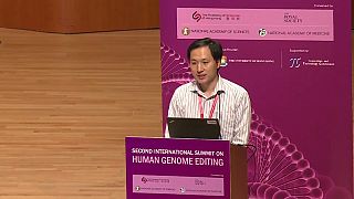 Le scientifique chinois He Jiankui, lors d'un sommet à Hong Kong