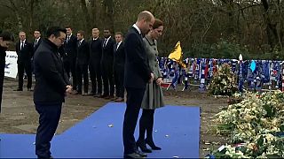 الأمير وليام وزوجته كيت يترحمان على ضحايا تحطم طائرة مالك ليستر سيتي