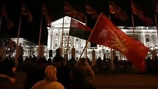 Több ezres ellenzéki tüntetés volt Szkopjében