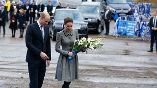 Watch: Duke and Duchess of Cambridge pay tribute to Leicester City helicopter crash victims