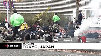 Simulacro antiterrorista en un estadio de los Juegos Olímpicos y Paralímpicos de Tokio 2020