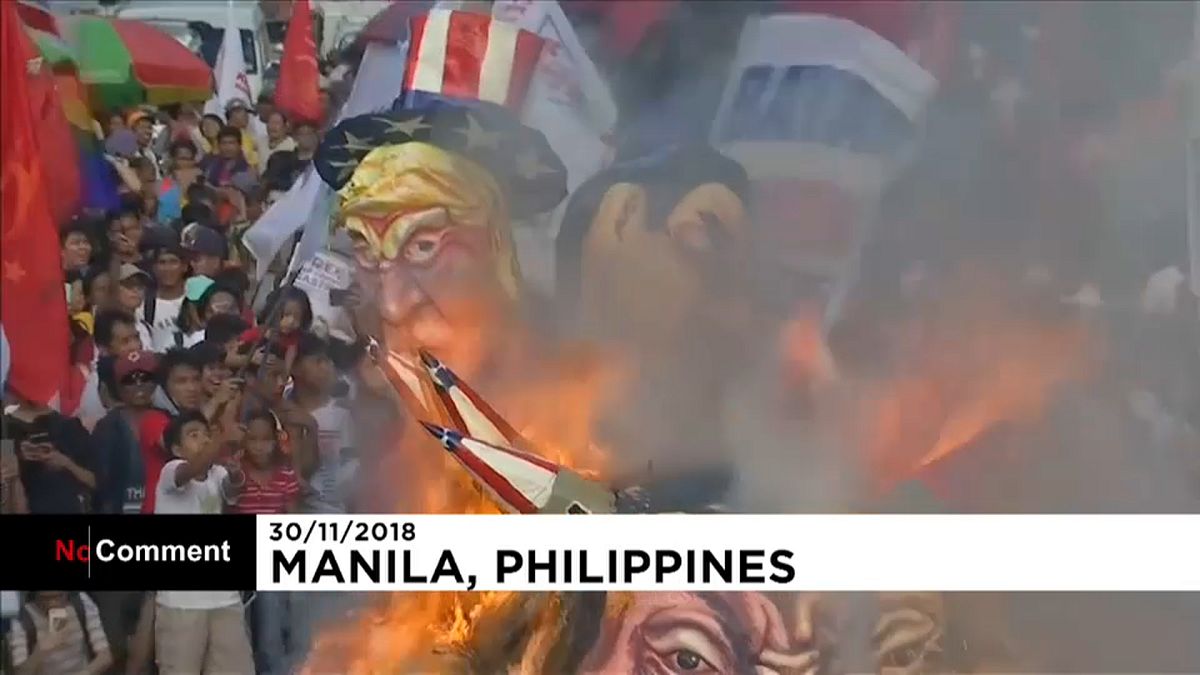 Акция протеста в Маниле