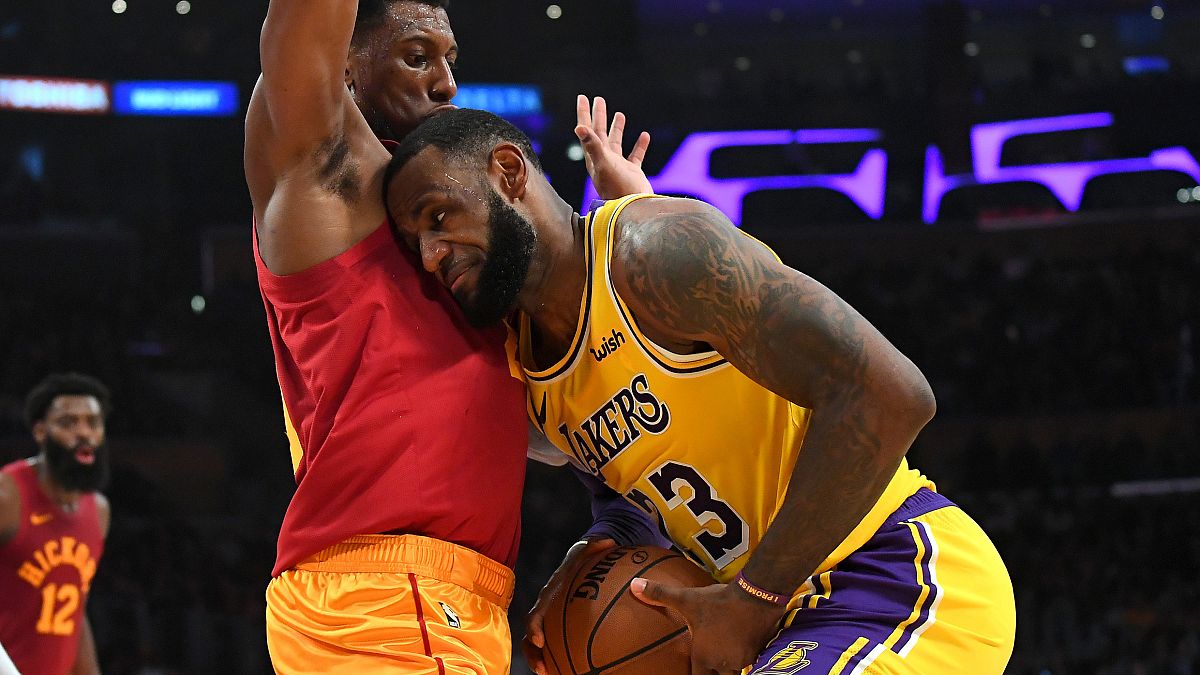 Los Angeles Lakers feiern Sieg gegen Indiana Pacers