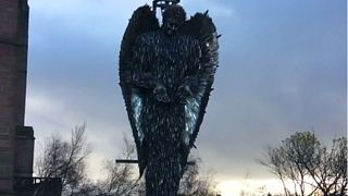 Sculpture made with 100,000 blades highlights UK knife crime problem