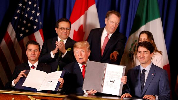 ABD, Meksika ve Kanada'dan kritik imza: Yeni NAFTA imzalandı ABD, Meksika ve Kanada'dan kritik imza: Yeni NAFTA imzalandı