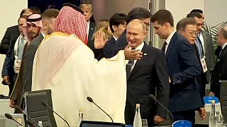 Russian President Vladimir Putin and Saudi Crown Prince Mohammed bin Salman