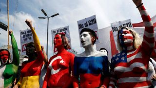 Göstericiler G20 ülkelerini protesto etti
