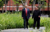 ABD Başkanı Trump ve Kuzey Kore Lideri Kim ile Singapur'da buluşmuştu