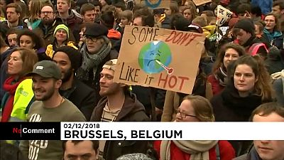 Thousands march in Brussels climate change demonstration