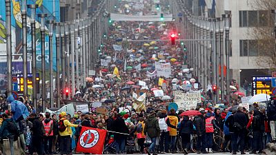 بروکسل؛ راهپیمایی بزرگ فعالان محیط زیست
