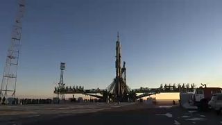 American and Canadian astronauts and Russian cosmonaut launch to the International Space Station