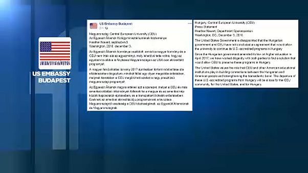 CEU: az amerikai kormány csalódott CEU: az amerikai kormány csalódott