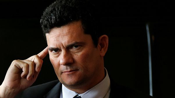 Sergio Moro antes de um reunião com Bolsonaro em Brasília Sergio Moro antes de um reunião com Bolsonaro em Brasília