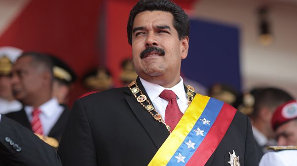 الرئيس الفنزويلي نيكولاس مادورو في حفل تنصيبه رئيسا لولاية ثانية الرئيس الفنزويلي نيكولاس مادورو في حفل تنصيبه رئيسا لولاية ثانية