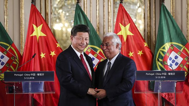 Presidente chinês Xi Jinping e António Costa no Palácio de Queluz Presidente chinês Xi Jinping e António Costa no Palácio de Queluz