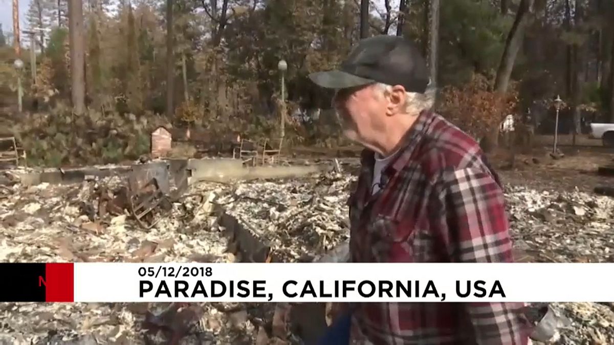 Residents return to US town destroyed by wildfire