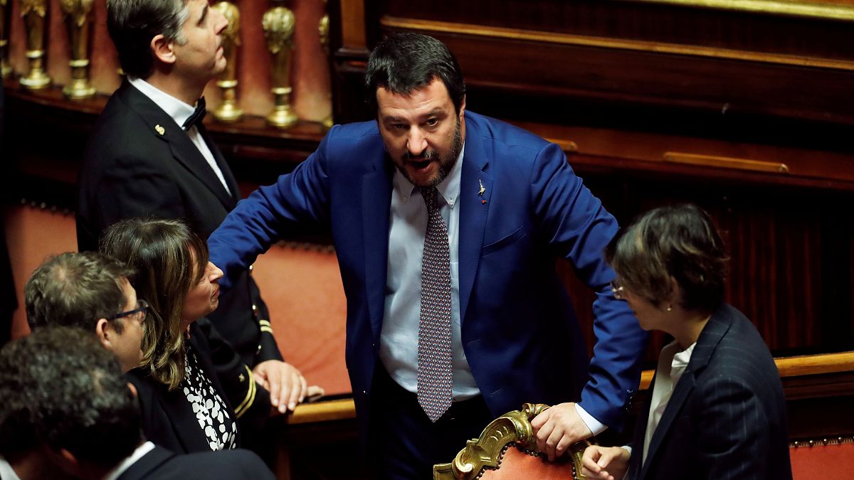 Matteo Salvini in parliament 