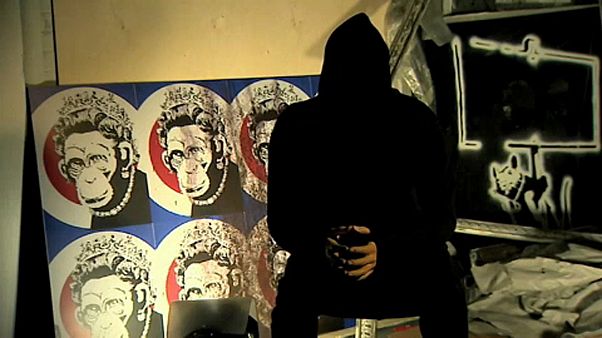 El genio vándalo de Banksy visita (sin autorización) Madrid El genio vándalo de Banksy visita (sin autorización) Madrid